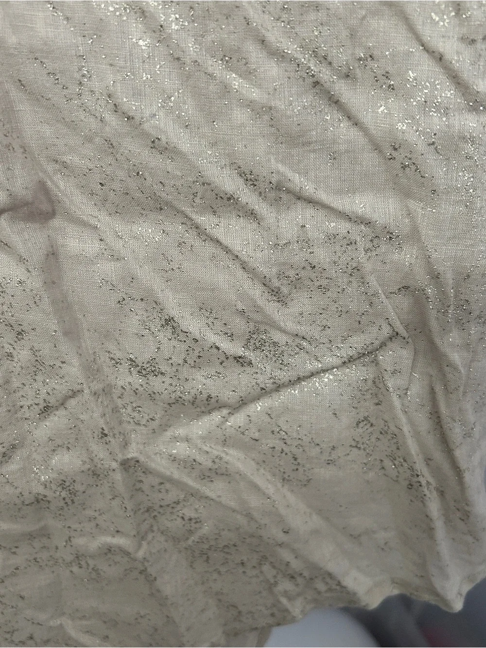 Unbranded Linen Blend Shimmer Detail Vneck Sleeveless Blouse Size XL - “Meline”